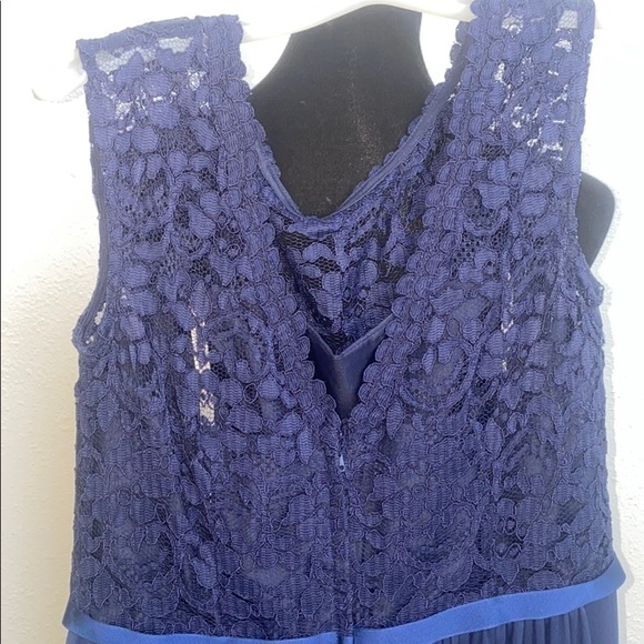 Navy Cap Sleeve David’s Bridal Bridesmaids Dress - Picture 10 of 16